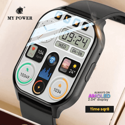 Time Sqr8 Smartwatch 2.04-inch Black